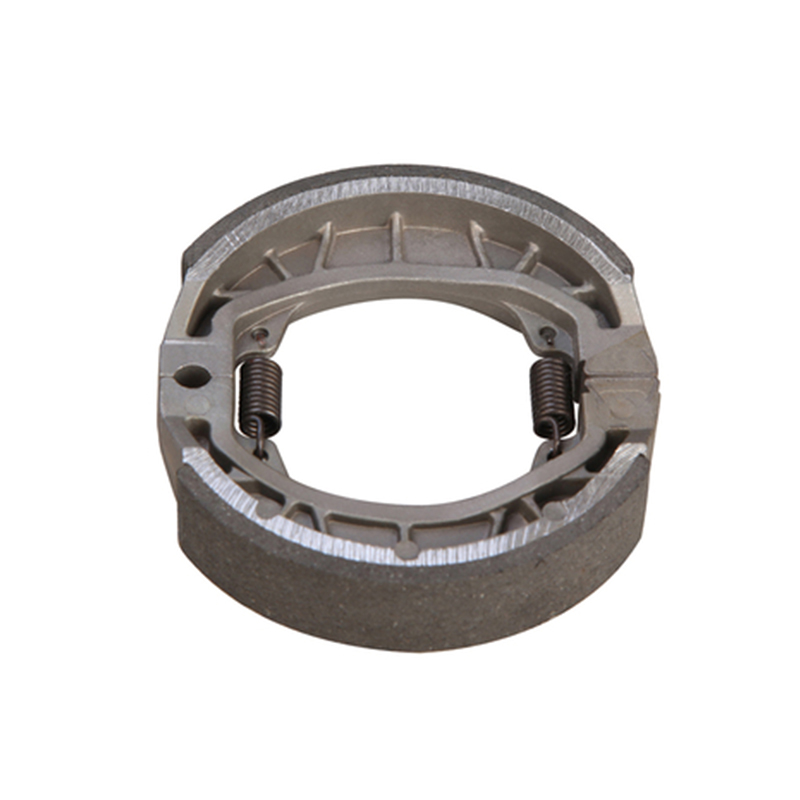 How can environmentally friendly friction materials improve the braking performance of motorcycle brake shoes while reducing environmental impact?